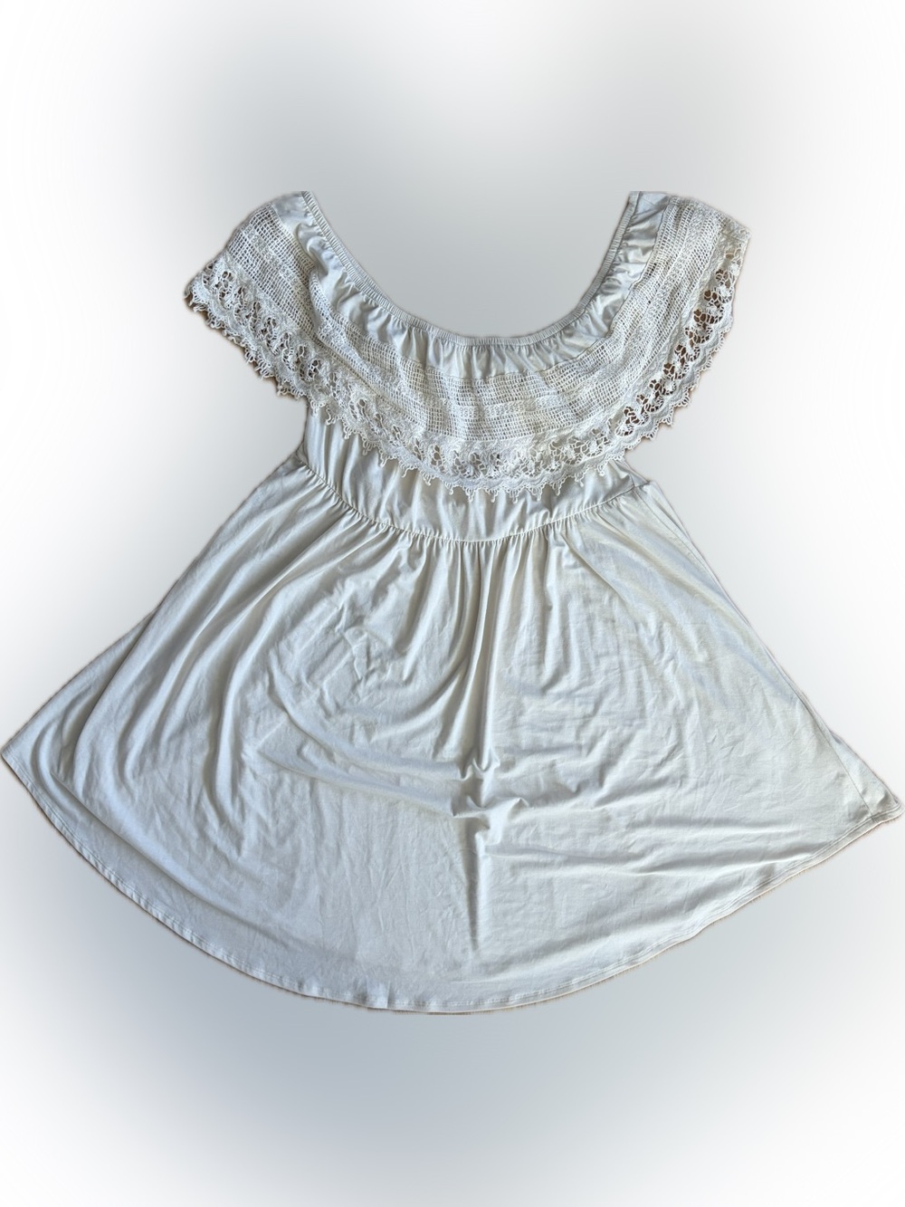 torrid White Crochet Off-Shoulder Midi Dress